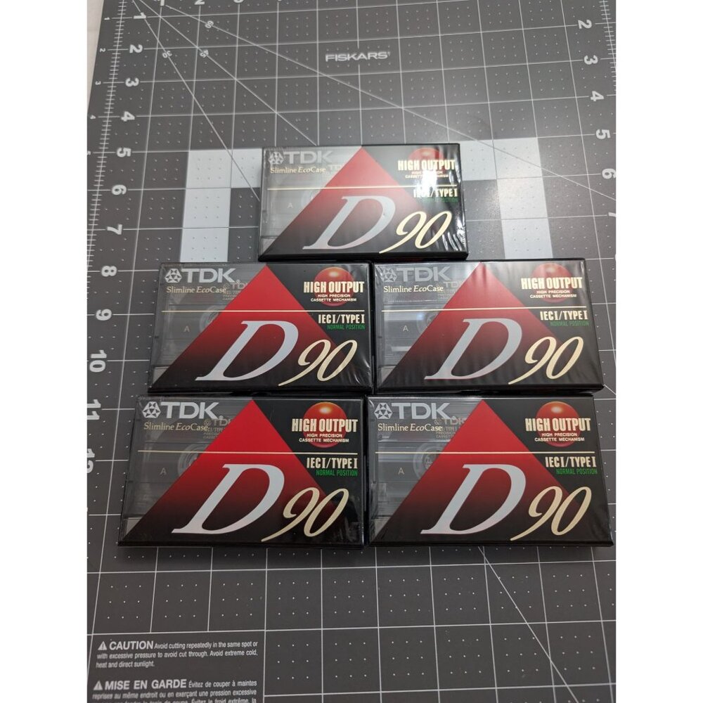 TDK Blank Cassette D90 High Output‎ IECI/Type I Normal Position lot 5 sealed